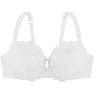 Dorina Damen ungefütterter BH mit Bügel, leicht dünn BH für große Größen, Celine D17456A, Weiß, 100D