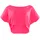 Damen Light Cropped Dance-top Dt104 T-Shirt Neon-pink L EU