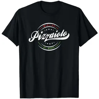 Bester Pizzaiolo Pizza Pizzabäcker T-Shirt, Herren, Schwarz, M