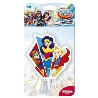 Dekora Super Hero Girls Geburtstagskerze 7,5 cm mehrfarbig