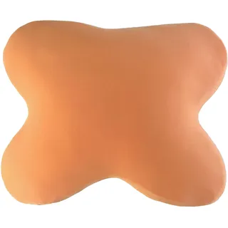 Edda Lux Bezug passend für ACAMAR Kissen, 55 x 47 cm, und für LUXAMEL Schlafkissen 56 x 48 cm, Softer Jersey Kissenbezug für Schmetterlingskissen, aus 100% Baumwolle, in Orange