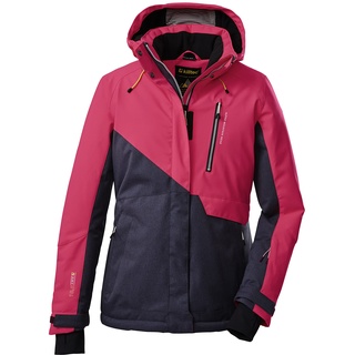 KILLTEC (KILAH Damen Skijacke/Funktionsjacke mit abzippbarer Kapuze und Schneefang KSW 15 WMN SKI JCKT, neon pink, 42, 38613-000