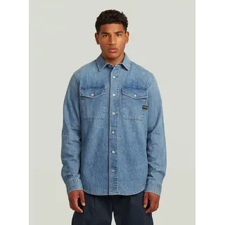 G-Star Marine Slim Fit Langarmhemd Blau S