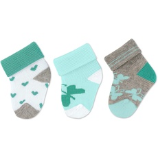 Sterntaler Baby Mädchen Baby Socken Erstlingssocken 3er Pack Herzen - Socken Baby, Babysöckchen, Babysocken - aus Baumwolle - weiß,
