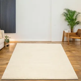 Wollteppich THEKO "Taza Royal" Gr. 32, beige (natur weiß), B:70cm H:28mm L:140cm, Schurwolle, Teppiche, Wollteppich, echter Berber Teppich aus Marokko, reine Schurwolle, handgeknüpft