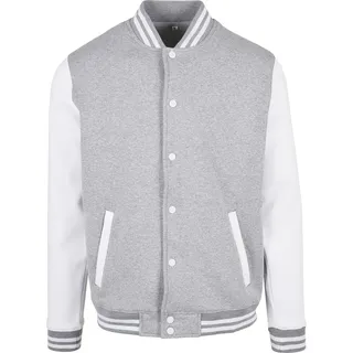 Build Your Brand - "Basic College" Jacke für Herren RW8000 (3XL) (Grau meliert/Weiß) - Grau