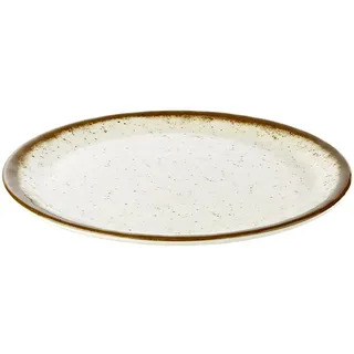 APS 84512 Teller, STONE ART, Ø 30 cm, Höhe 2 cm, Melamin, creme/braun