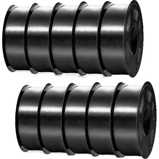 3D-Druckfilament, hohe Zähigkeit, glänzende Seidenstruktur , SCHWARZES SEIDEN 10 Stück