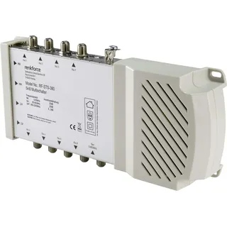 Renkforce RF-STS-380 SAT Multischalter Eingänge (Multischalter): 5 (4 SAT/1 terrestrisch) Teilnehmer-Anzahl: 8 Quad-LNB-tauglich
