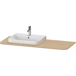 Duravit Happy D.2 Plus Konsole, 1300x550 mm, 1 Auschnitt links, für den Waschtischunterbau HP4942, HP4962, HP4972, HP031KL7171, Farbe: Mediterrane Eiche Echtholzfurnier