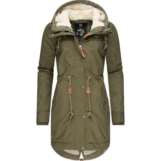 Ragwear Winterjacke »Winterjacke Canny II Intl.«, mit Kapuze, Warm gefütterter Damen Parka mit Kapuze, grün