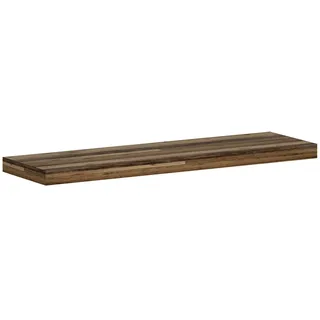 [en.casa] Wandregal Bredebro 80 x 3,6 x 23 cm Dunkelbraun