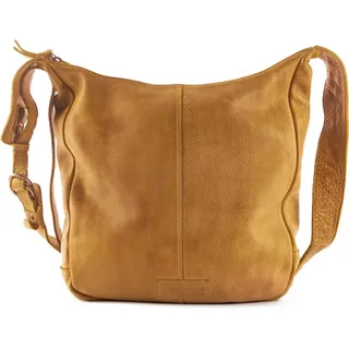 HAROLD'S Leder Schultertasche Submarine Pouch Up Yellow dunkelgelb - Gelb