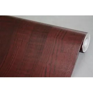BUVU Klebefolie Möbel braun Holzoptik Möbelfolie Selbstklebende Folie Holz Tapete 45cm X 300cm braun Vintage Streifen Folie Wasserdicht Wandtapete für Möbel Wände Schränke Küche Tische