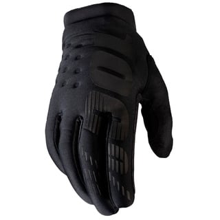 100% GUANTES Unisex Brisker Handschuhe, Black (schwarz), XL