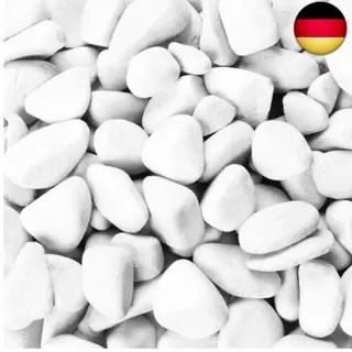 Eurosand Marbles 7-15mm gerundete Dekosteine 1 KG Weiss