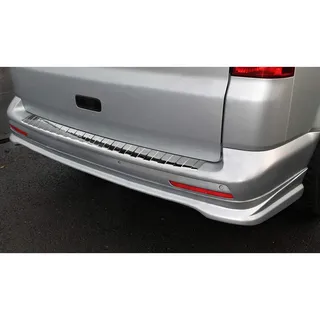 Avisa Edelstahl Heckstoßstangenschutz passgenau | kompatibel mit VW Transporter T5 2003-2015 (Alle) & T6 2015- / FL 2019- (mit Hecktüren) - Silber