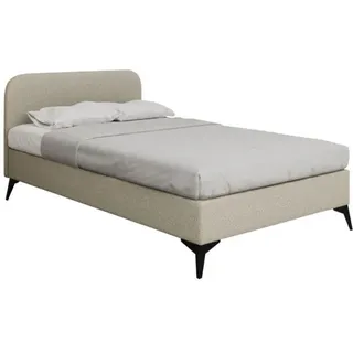 panda möbel Polsterbett Mavilo - Komfortbett mit Stauraum, Einzelbett, 120x200cm,Beige, taschenfederkernmatratze H2/H3 - beige