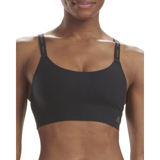 adidas Damen Micro Flex Wireless Seamless Lounge Bra Gepolsterter BH, Undurchsichtige, Schwarz/Schmiedeeisen, small