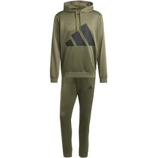 adidas Herren BIG LOGO FRENCH TERRY HOODED TRACKSUITS, olive strata, XXL