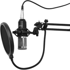 Bild Media-Tech STUDIO&STREAMING-MIKROFON – Professionelles Kondensatormikrofon (schwarz). (Studio, Podcasting), Mikrofon