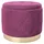 Pouf LIZ Samt 50 x 40 x 50 cm Lila