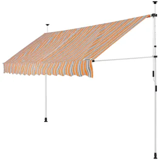 DETEX Klemmmarkise 400 cm orange/weiß