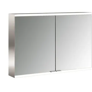 emco prime 2 Lichtspiegelschrank, 1000 mm, 2 Türen, mit verspiegelten Seitenwänden, Aufputzmodell, 949706245, Farbe: aluminium/spiegel