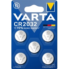 VARTA Batterien Electronics CR2032 Lithium Knopfzelle 3V Batterie 50er Pack Knopfzellen in Original 5er Blisterverpackung
