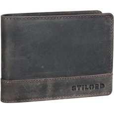 STILORD 'Lucius' Vintage Portemonnaie Leder Herren Brieftasche Geldbörse Portmonee Geldbeutel Wallet mit RFID NFC Schutz Echtleder, Farbe:dunkel - braun