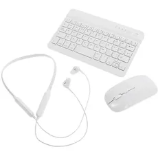 TOTTO Kabelloses Set für Maus, Tastatur und Kopfhörer, Unisex, Erwachsene, Weiß, Standard