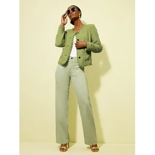 Jackenblazer CREATION L "Bouclé-Blazer", Damen, Gr. 38, lindgrün, 100% Polyester, Blazer Jackenblazer