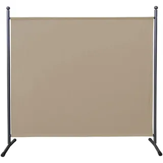 Quick Star Paravent 180 x 178 cm Stoff Raumteiler Groß Stellwand Trennwand Balkon Sichtschutz Sand