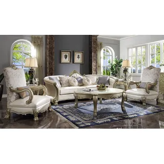 Klassischer Tisch Couchtisch Beistelltisch Sofa Design Wohnzimmer Barock 138x120