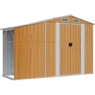 vidaXL Gerätehaus Braun 277x93x179 cm Verzinkter Stahl - Braun