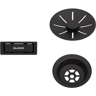 Blanco Ab- und Überlaufset Black Edition 18,6 cm schwarz matt