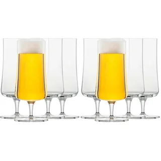 Schott Zwiesel Pilsglas Beer Basic 0,3 l (4er-Set), klassische Biertulpe mit Moussierpunkt, spülmaschinenfeste Tritan-Kristallgläser, Made in Germany (Art.-Nr. 130006), Kristall (Packung mit 2)