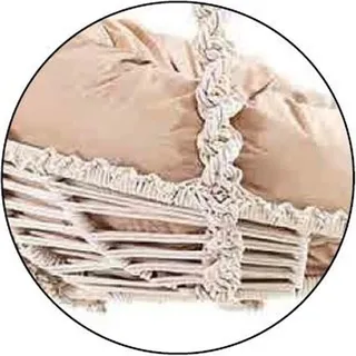 Schaukel Sessel Hängesessel Hängekorb Hängeschaukel Hängestuhl Gartensessel - Beige