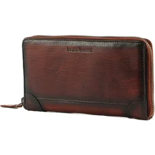 bruno banani Leder Geldbörse Zip Around Wallet Brown braun - Braun