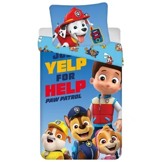 Paw Patrol mehrfarbig Baumwolle Rot/Blau/Gelb 140 x 200 cm + 70 x 90 cm