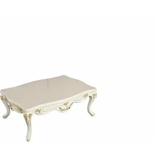 Klassischer Barock aus Holz - Klassische Möbel Wohnzimmer Tische Couchtisch - Weiß