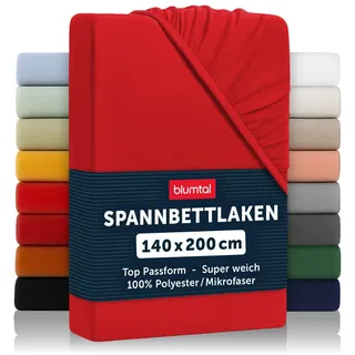 Blumtal Bettlaken Mikrofaser 140 x 200 cm rot 2 St.