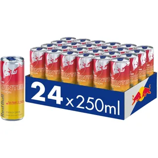 NEU: Red Bull Energy Drink Winter Edition - 24er Palette Dosen - Getränke mit Fuji-Apfel und Ingwer-Geschmack, EINWEG (24 x 250 ml)
