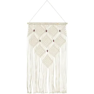 vidaXL Makramee Wandbehang 40x80 cm Baumwolle - Creme