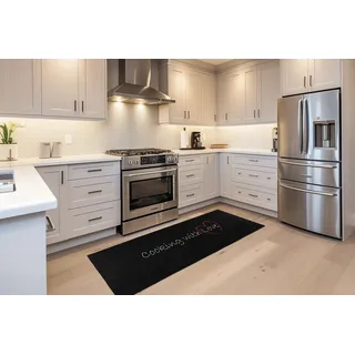 Küchenläufer KAYOOM "Pyron 225", schwarz, B:60cm H:6mm L:180cm, Polyester, Teppiche, Küchenläufer, Flachgewebe, rutschhemmend, Küche