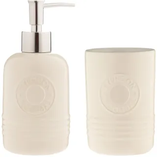 Typhoon Living Cream 500-ml-Spender und 600-ml-Becher-Set