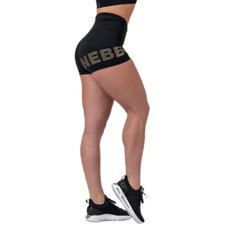 Nebbia Intense Gold Print Kurze Leggings - Black - XS