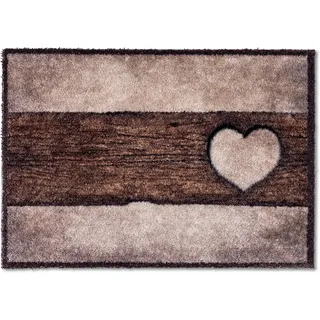 Astra Sauberlaufmatte Pure und Soft 50 cm x 70 cm Holz Herz