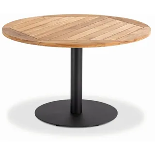 Klapptisch Bistro anthrazit rund - 125 cm rund Teak natur