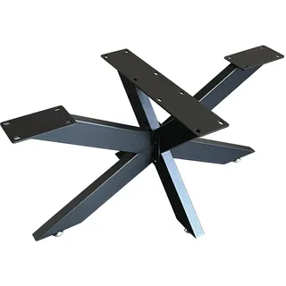 TISCHGESTELL KREUZGESTELL SPIDER AUS SCHWARZEN STAHL 120x68x71 TISCHKUFEN MÖB...